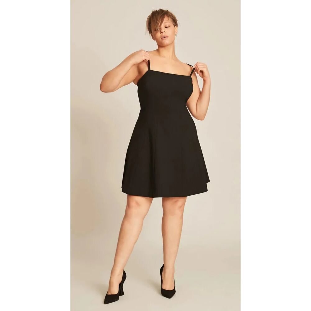 11 HONORE New Womens A-Line Black Knee Length Lined Formal Dress Plus Size 3X